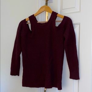 Open shouldered sweater